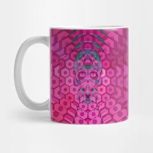 Electroluminated Skull Radiate - Hot Pink Mug